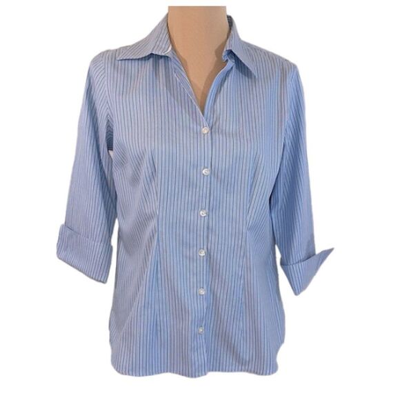 Land's End No Iron Oxford Shirt Size 8 Pin Point NWOT - Picture 1 of 12